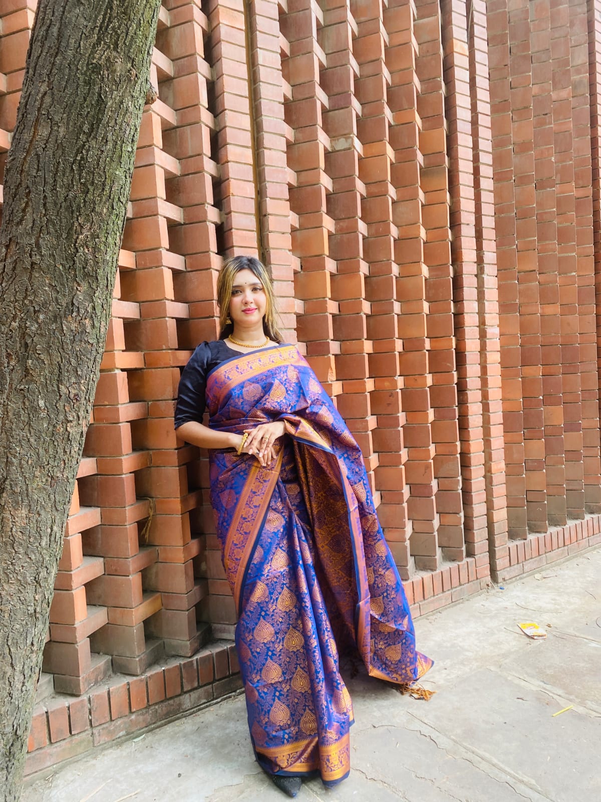 সিল্ক কাতান শাড়ি ছবি 6