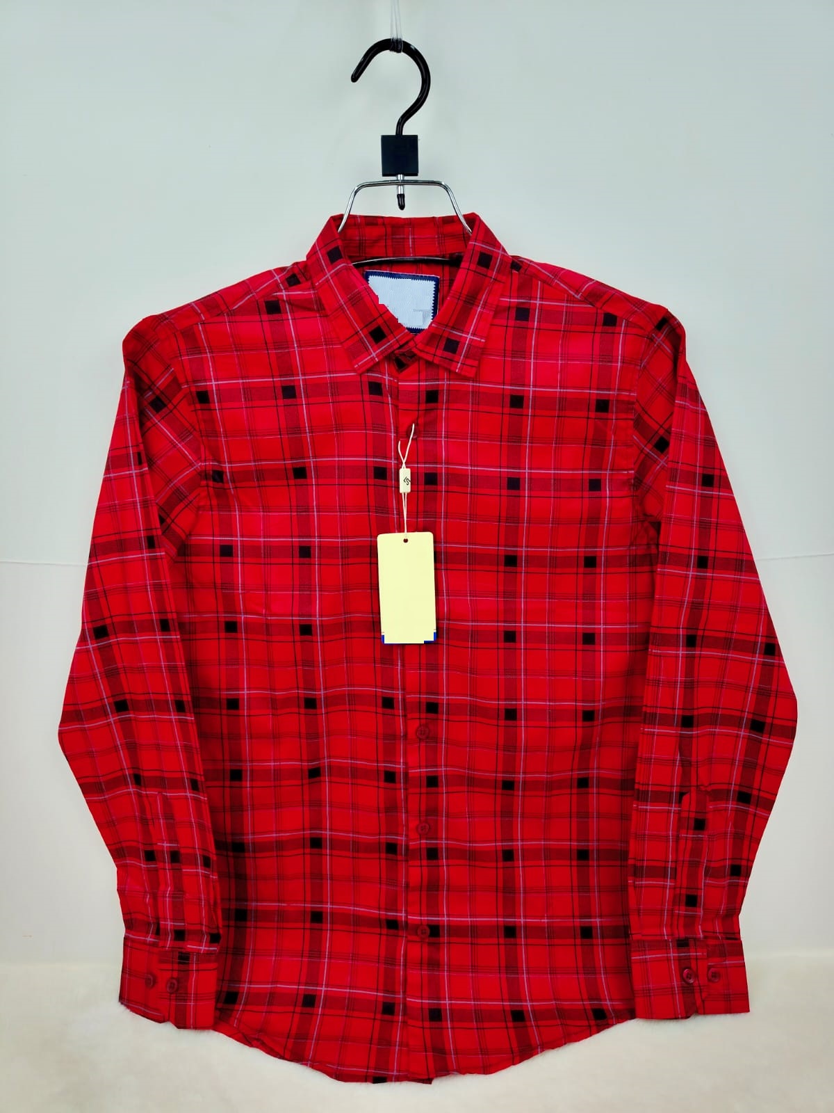 Pure Cotton full Sleeve Check & Print Shirt for Men's ছবি 5