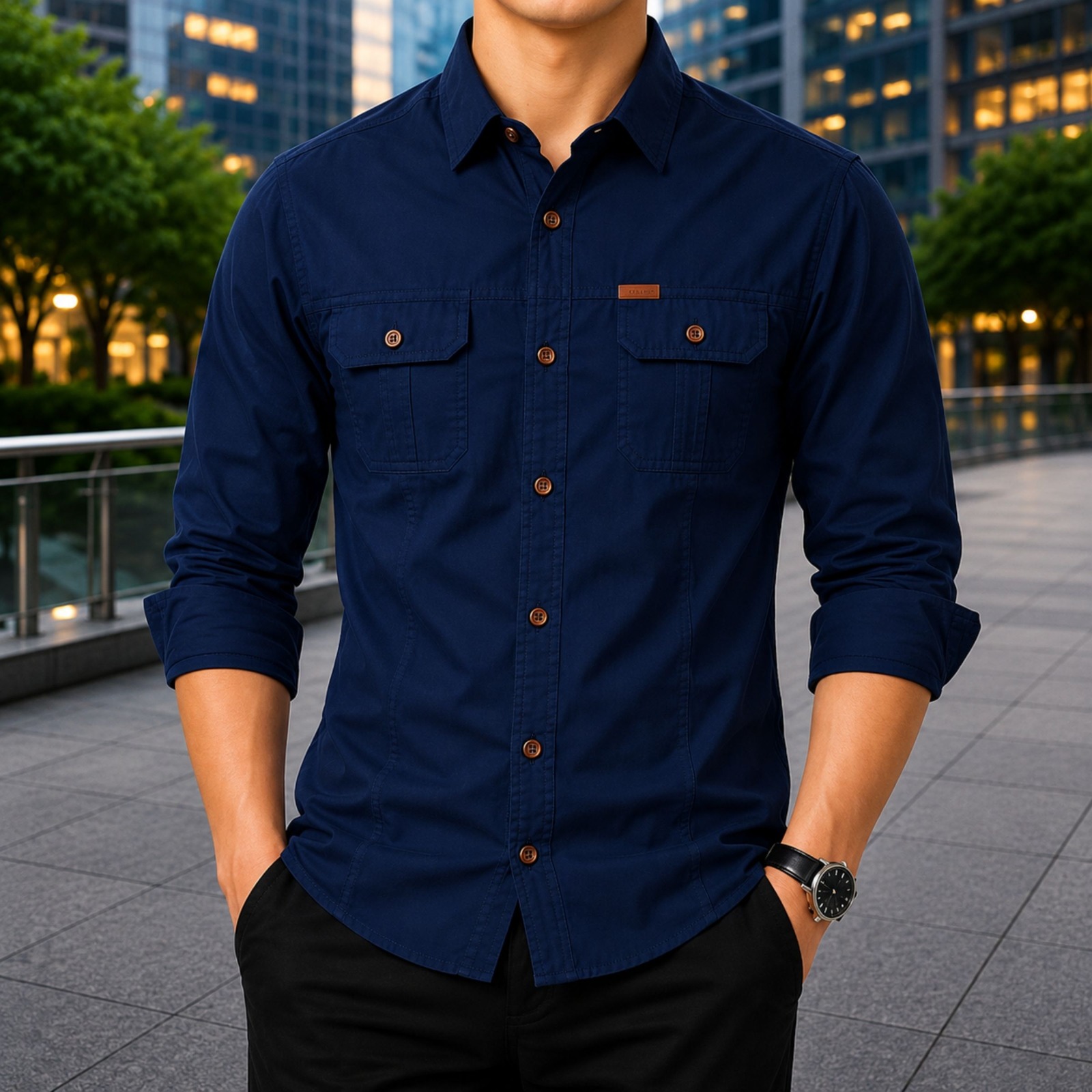 Stylish Full Sleeve Panel Shirt ছবি 6