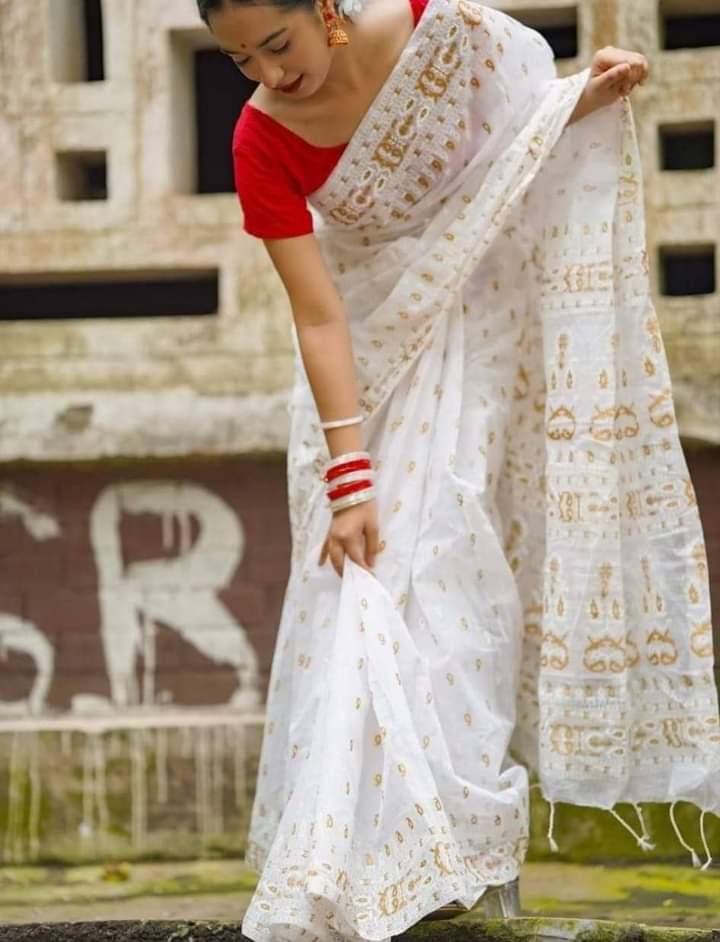 Half Silk Handprited Sarees ছবি 9