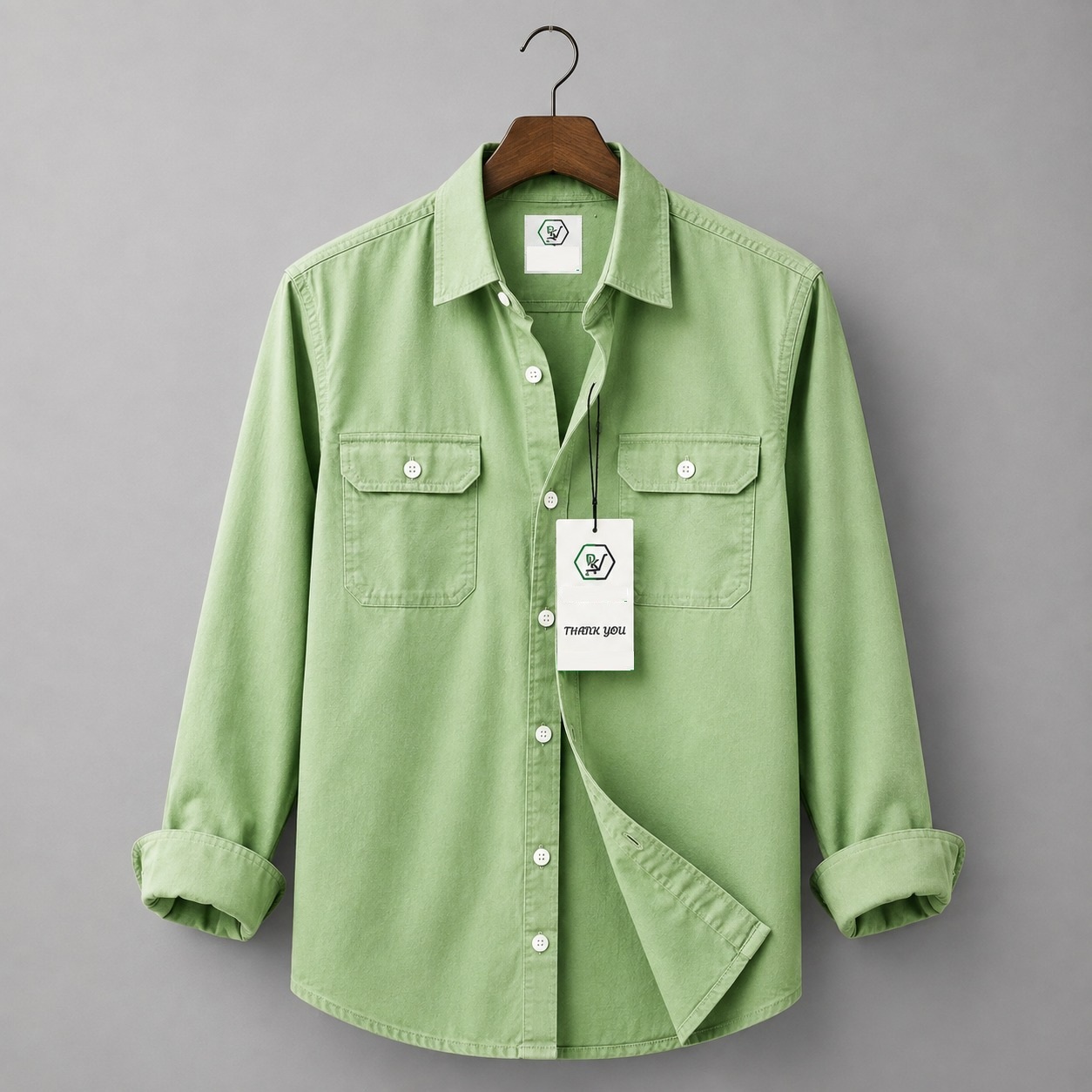 Premium Double Pocket Oxford Cotton Shirt ছবি 6