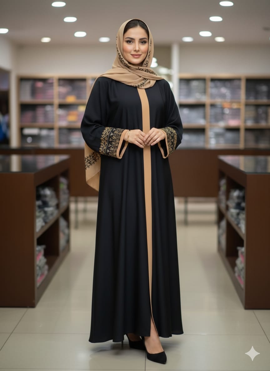 Sneha Embroidery Borka with Hijab ছবি 2