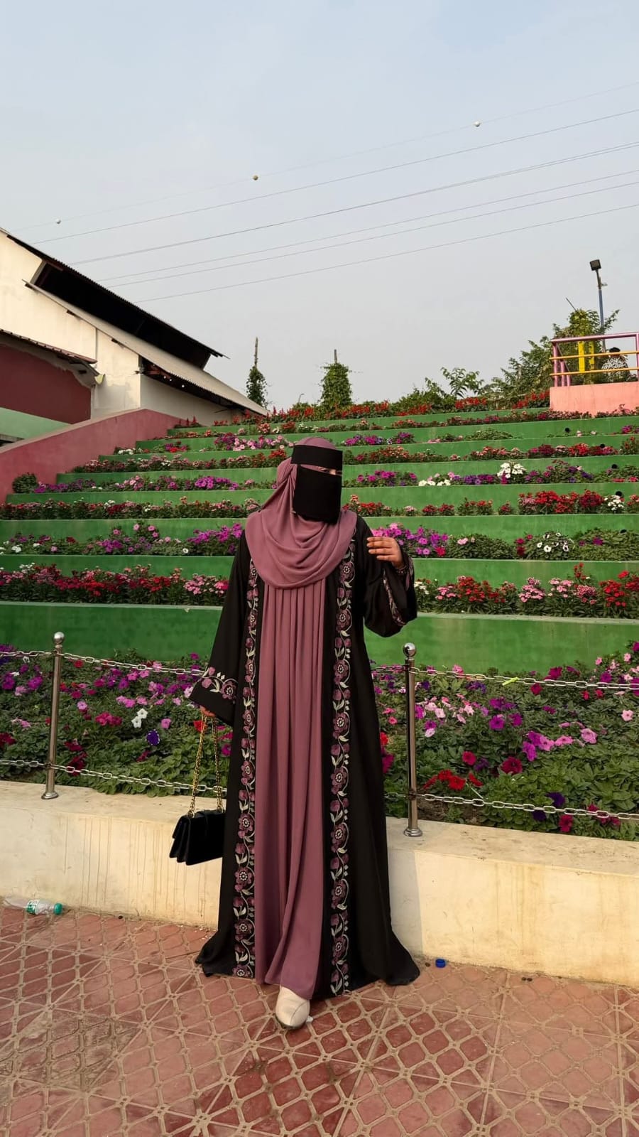 Embroidery Koti Borka (With Hijab)