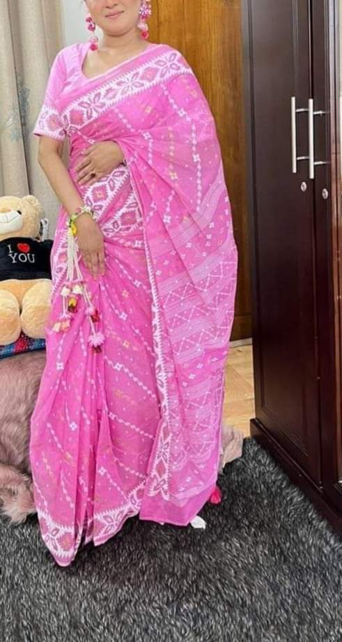 Half Silk Handprited Sarees