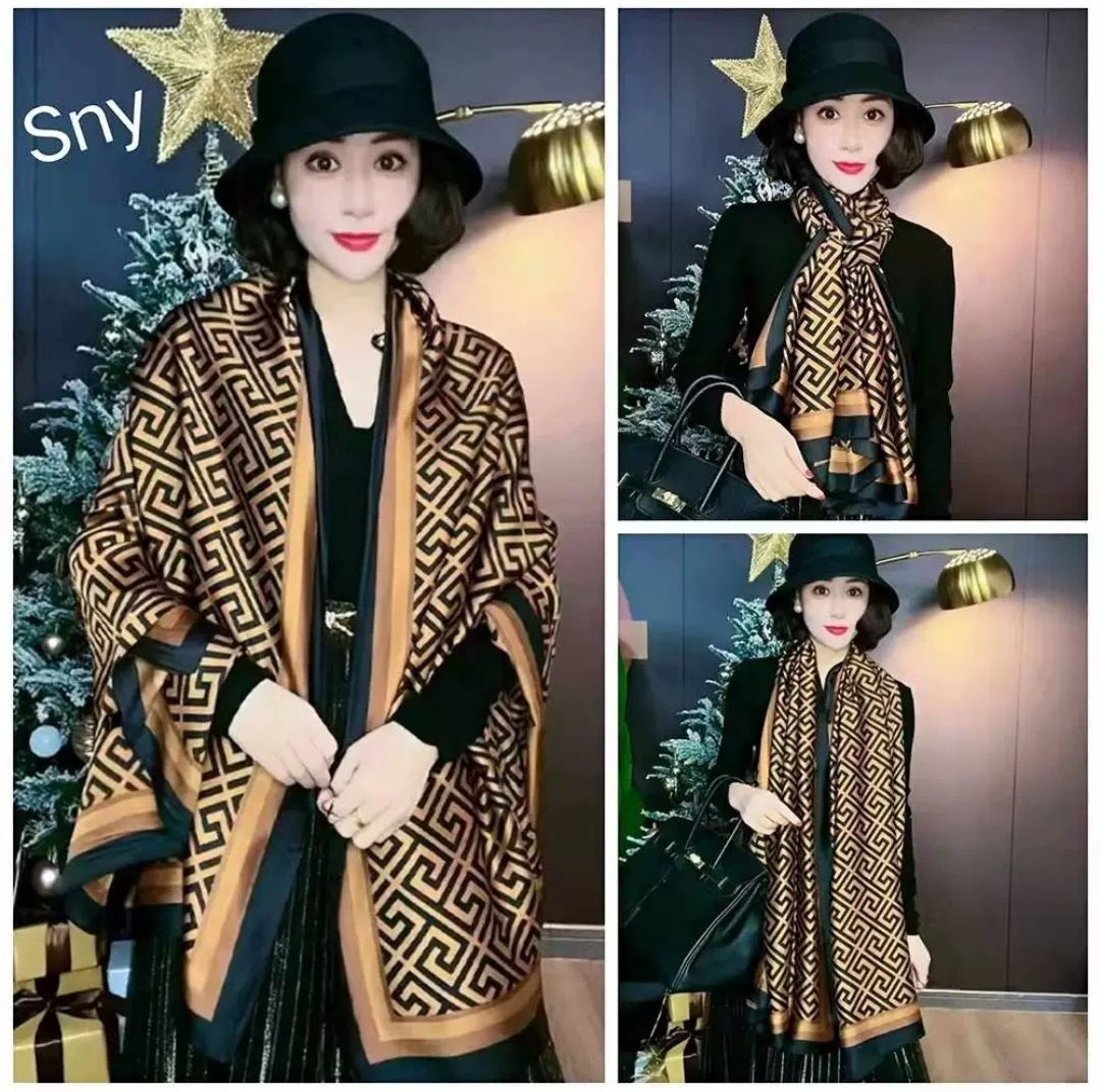 premium Luxury Satin Silk Scarf ছবি 18