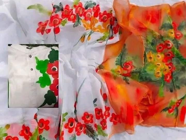 Exclusive Design Hand Print Couple Dress For Sweet Couple