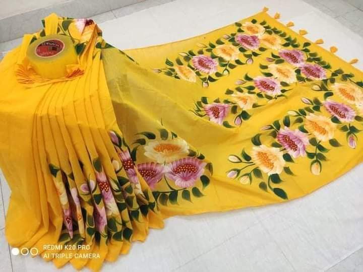 হ্যান্ডপ্রিন্ট শাড়ী ছবি 16