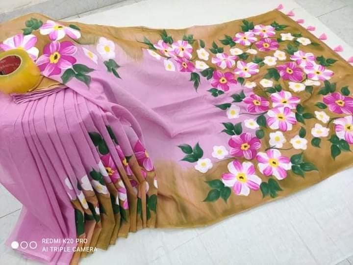 হ্যান্ডপ্রিন্ট শাড়ী ছবি 14