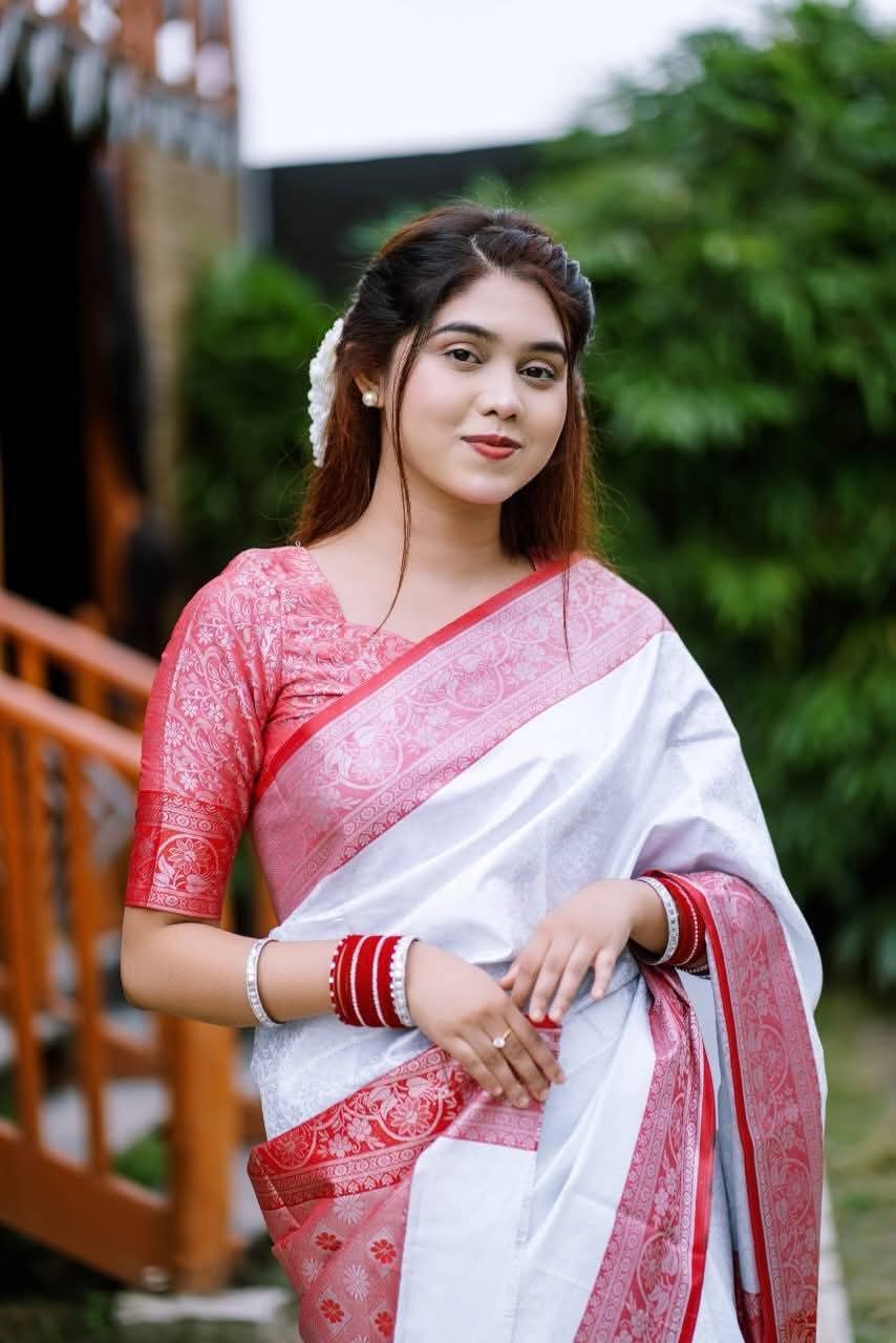 Kanjivaram katan Saree with blause pcs ছবি 2