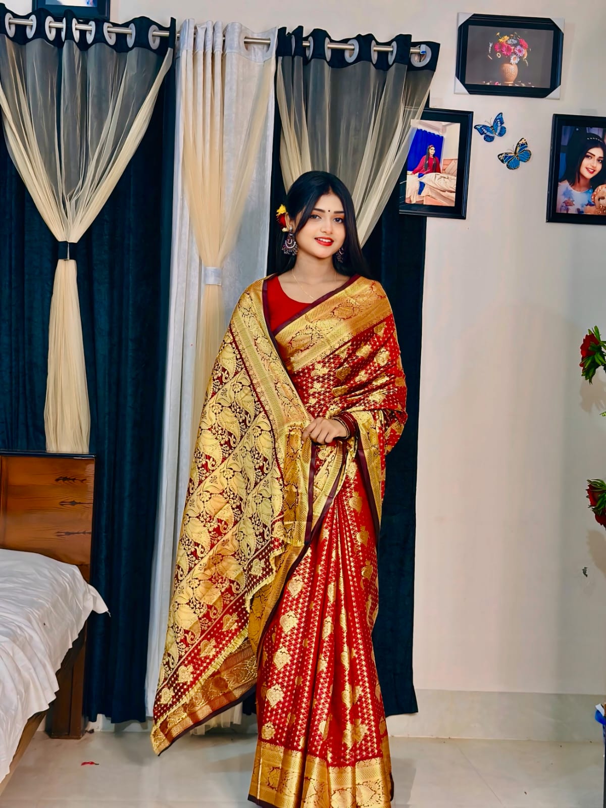 Soft silk katan sharee ছবি 4
