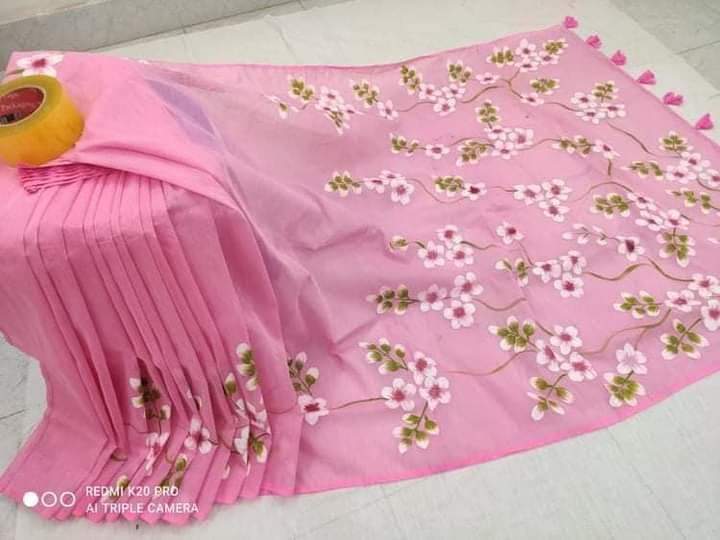 হ্যান্ডপ্রিন্ট শাড়ী ছবি 8