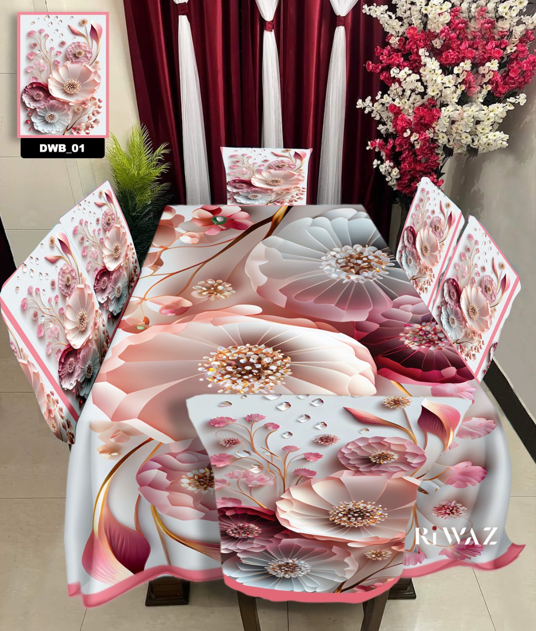 Original 3D Printed Dining Chair Table Cover ছবি 9