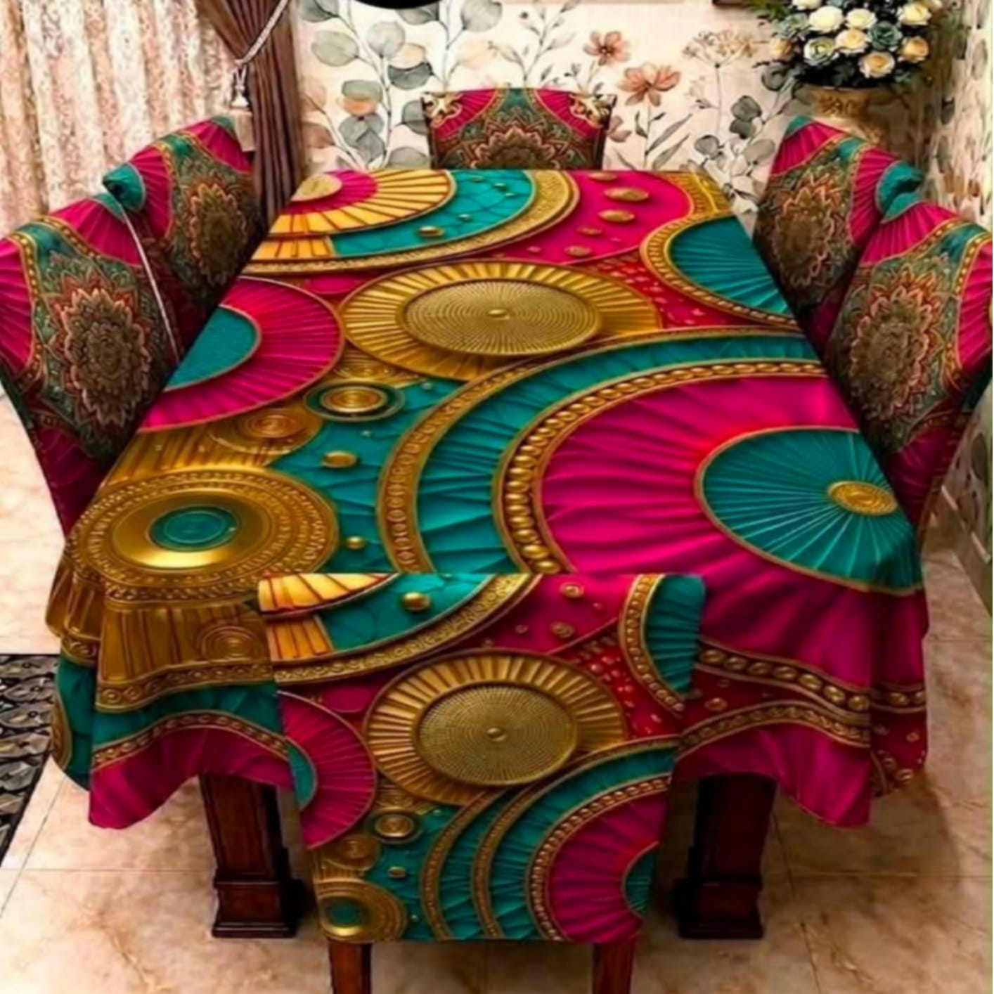3D Dining Table Cover Set ছবি 10