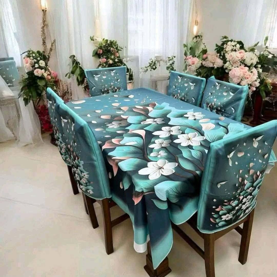 3D Dining Table Cover Set ছবি 3
