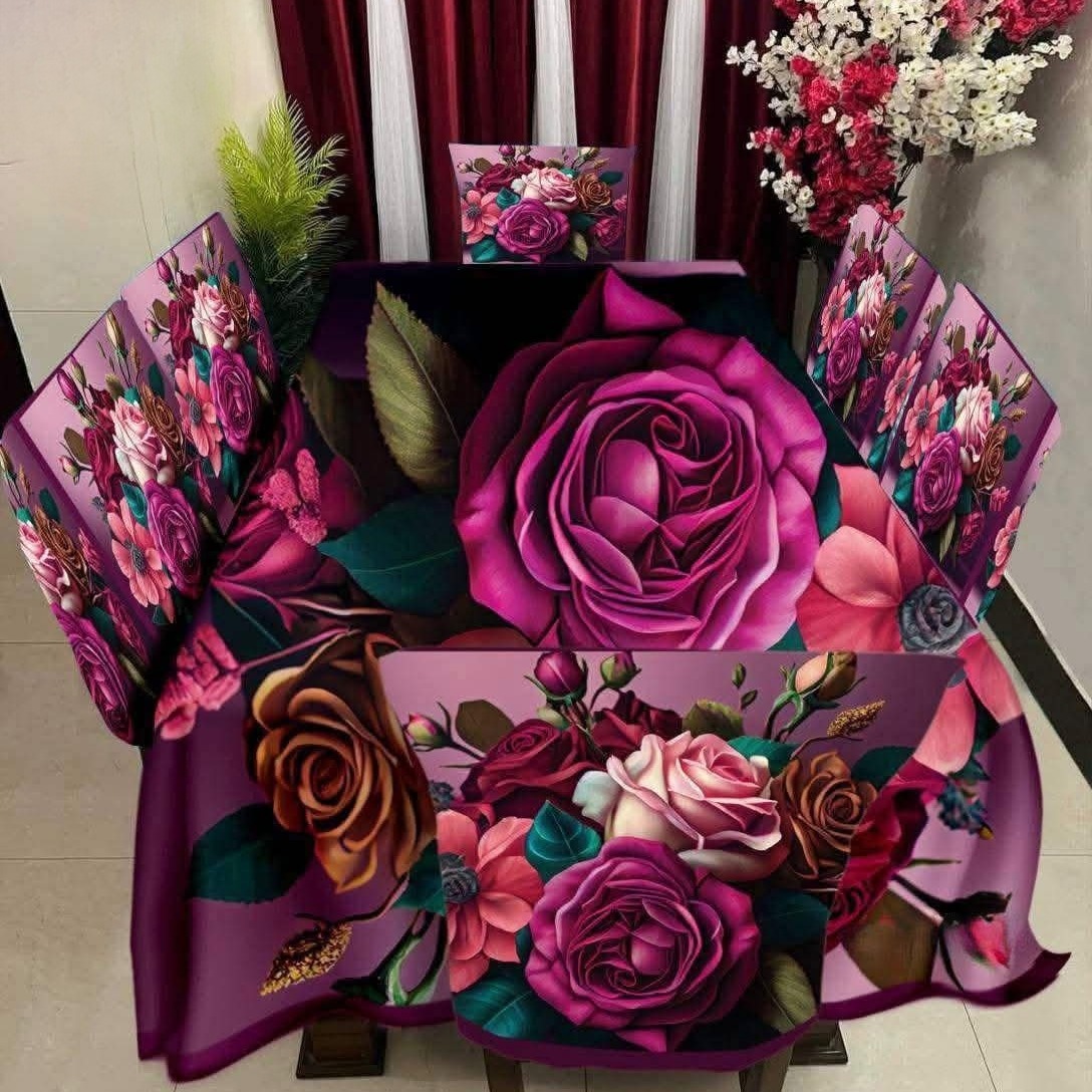 3D Dining Table Cover Set ছবি 7