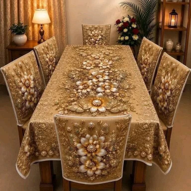 3D Dining Table Cover Set ছবি 14