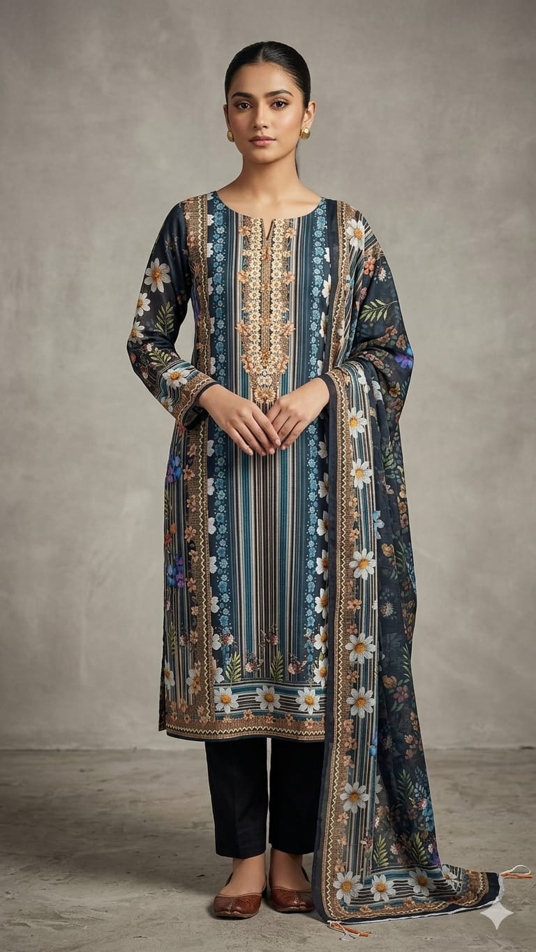 Pakistani Zam Zam Three Piece Unstitch ছবি 2