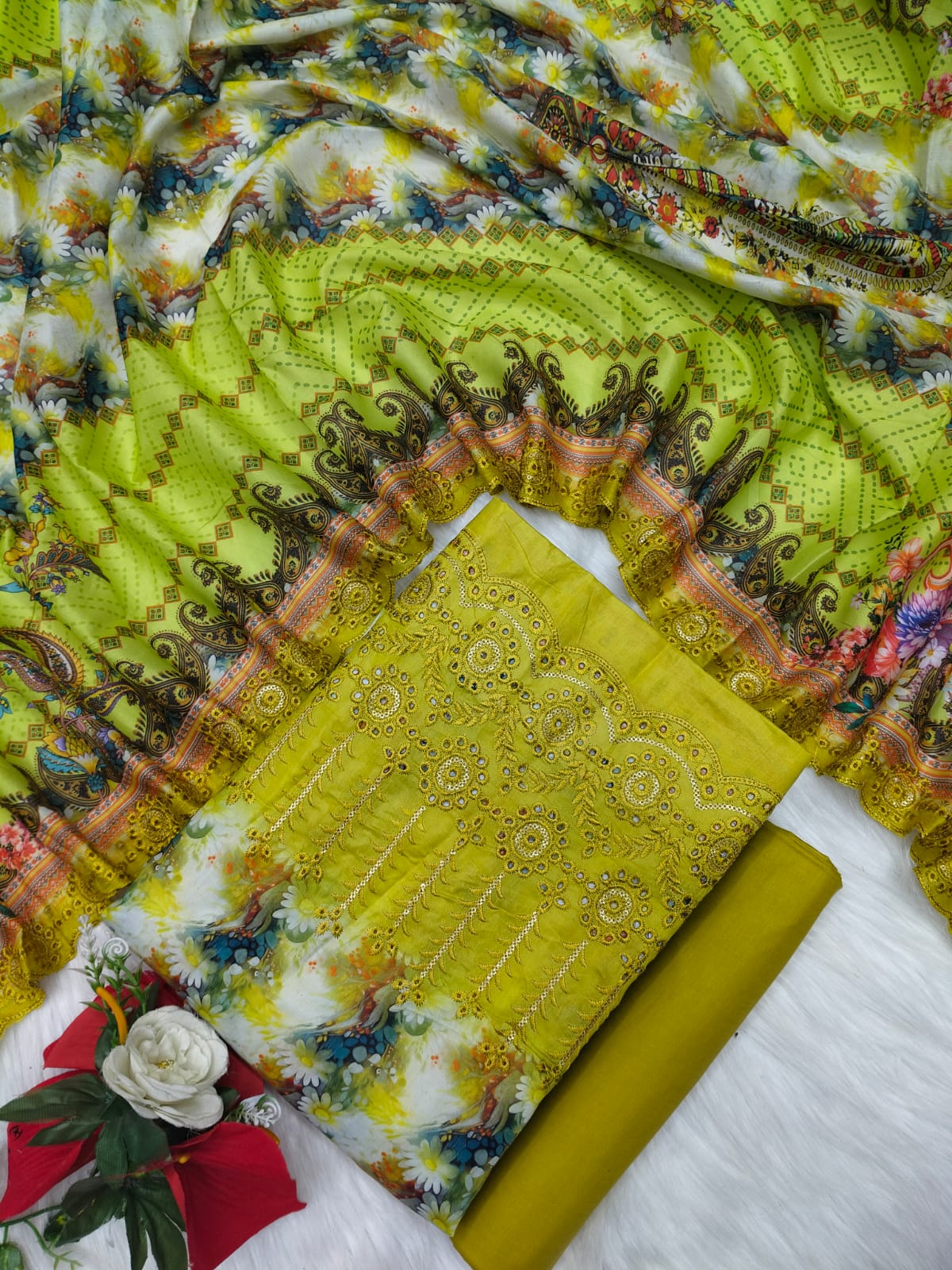 Unstitch Printed Three Piece ছবি 7