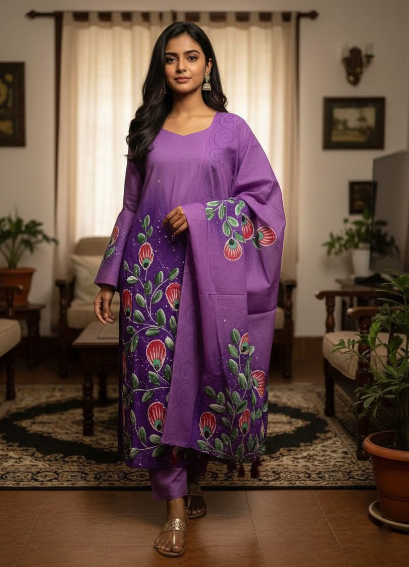 Block Print Three Piece ছবি 7