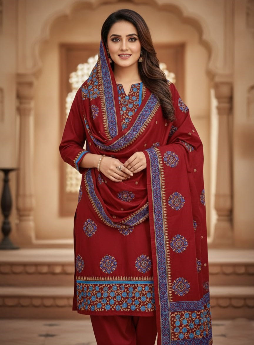 Block Print Three Piece ছবি 3