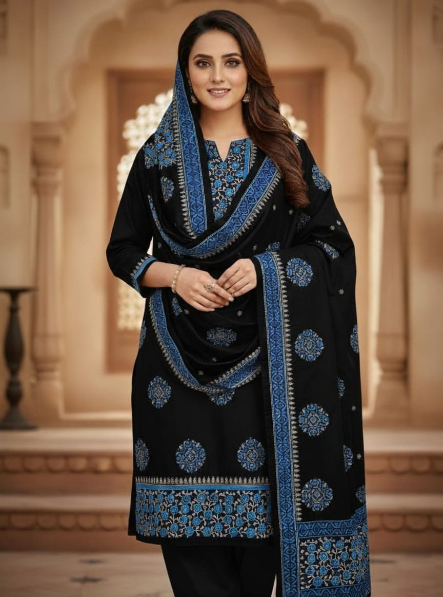 Block Print Three Piece ছবি 4
