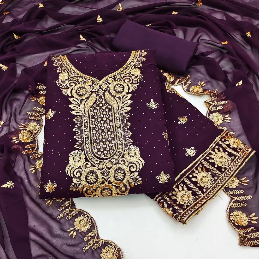 Georgette Embroidery Four Piece