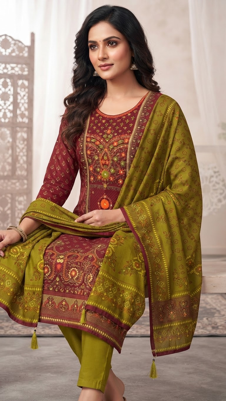 Kar Chupi Boutique Unstitched Three Piece ছবি 7