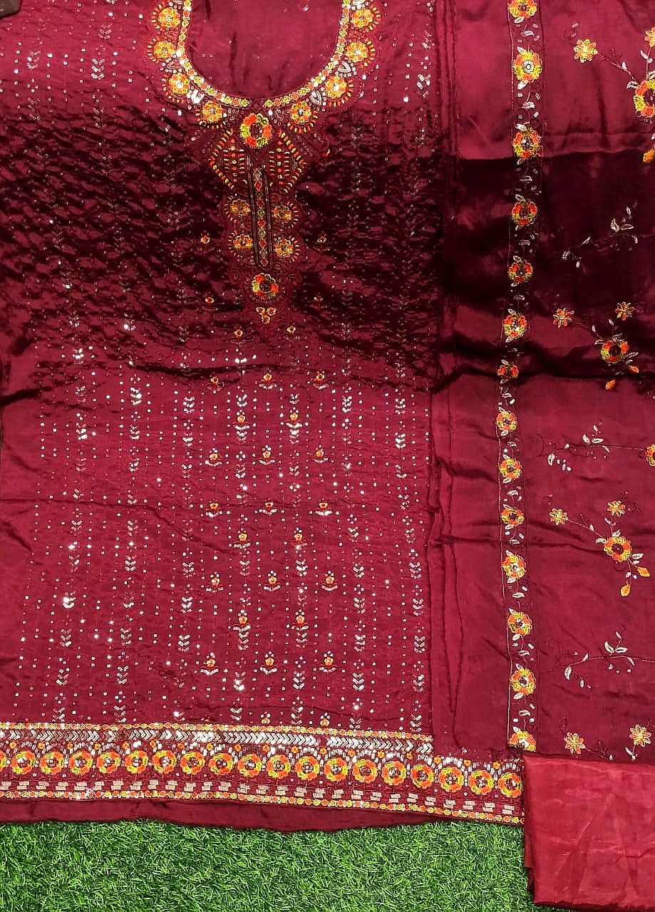 Premium Unstitched Three Piece ছবি 2