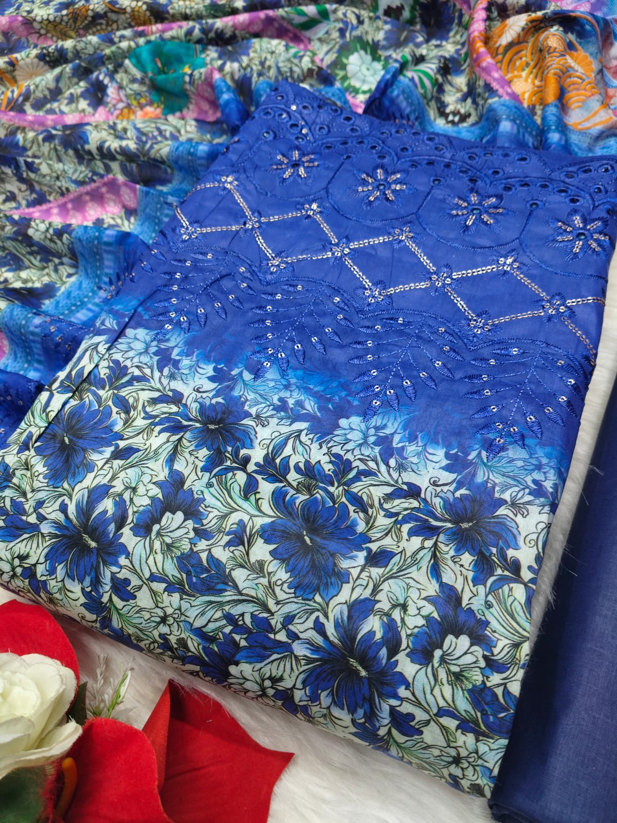 Unstitch Printed Three Piece ছবি 15