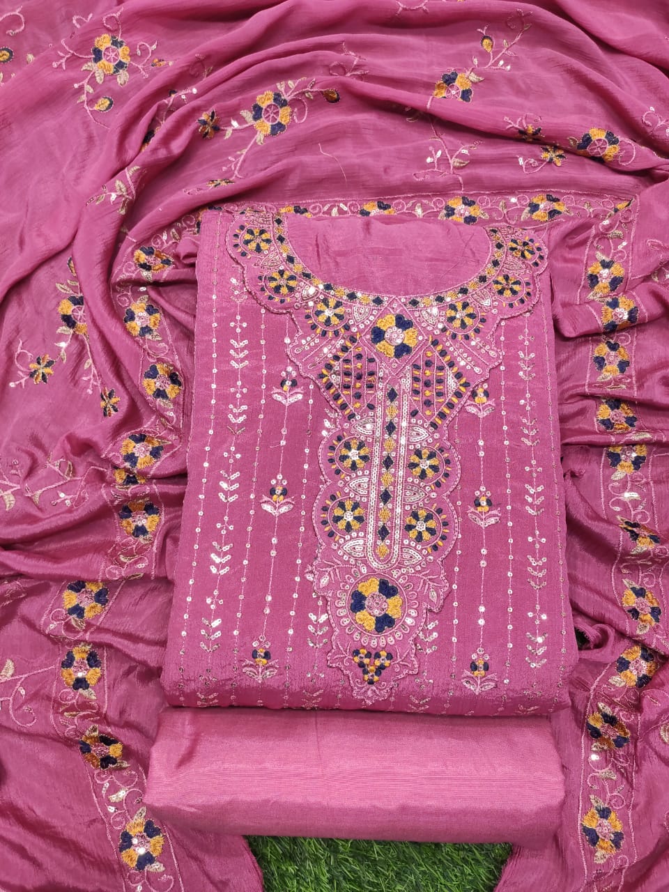 Premium Unstitched Three Piece