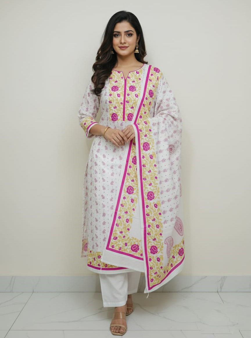 Block Print Three Piece ছবি 9