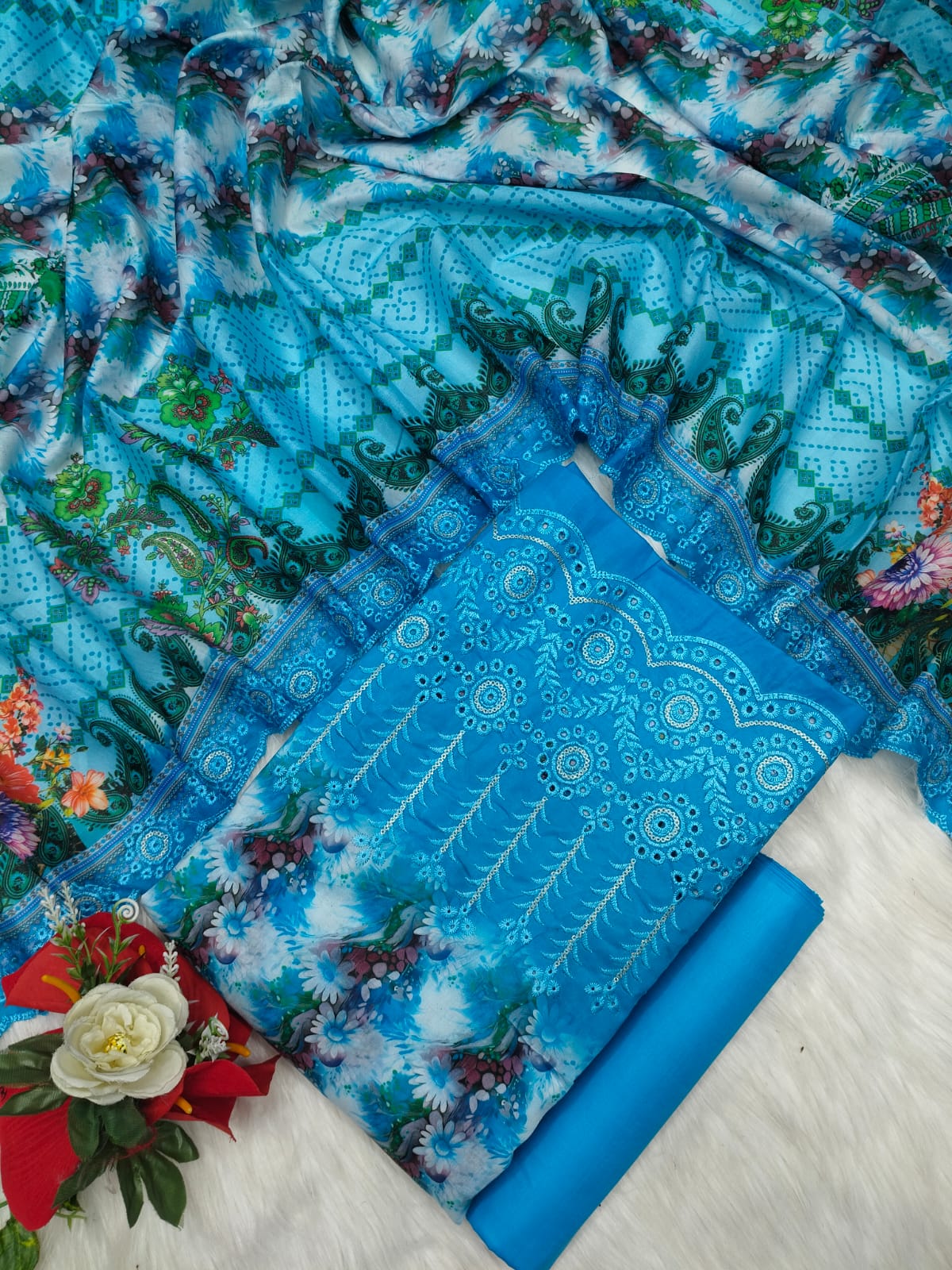 Unstitch Printed Three Piece