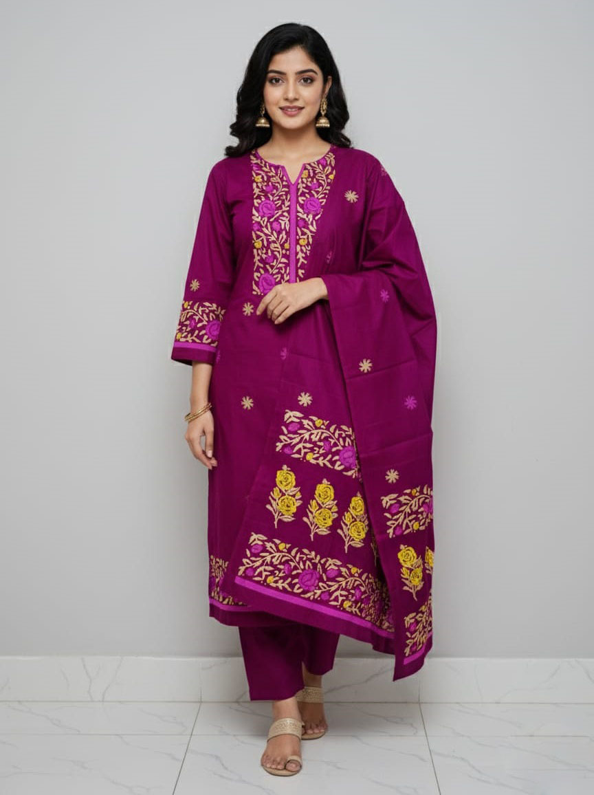 Block Print Three Piece ছবি 7