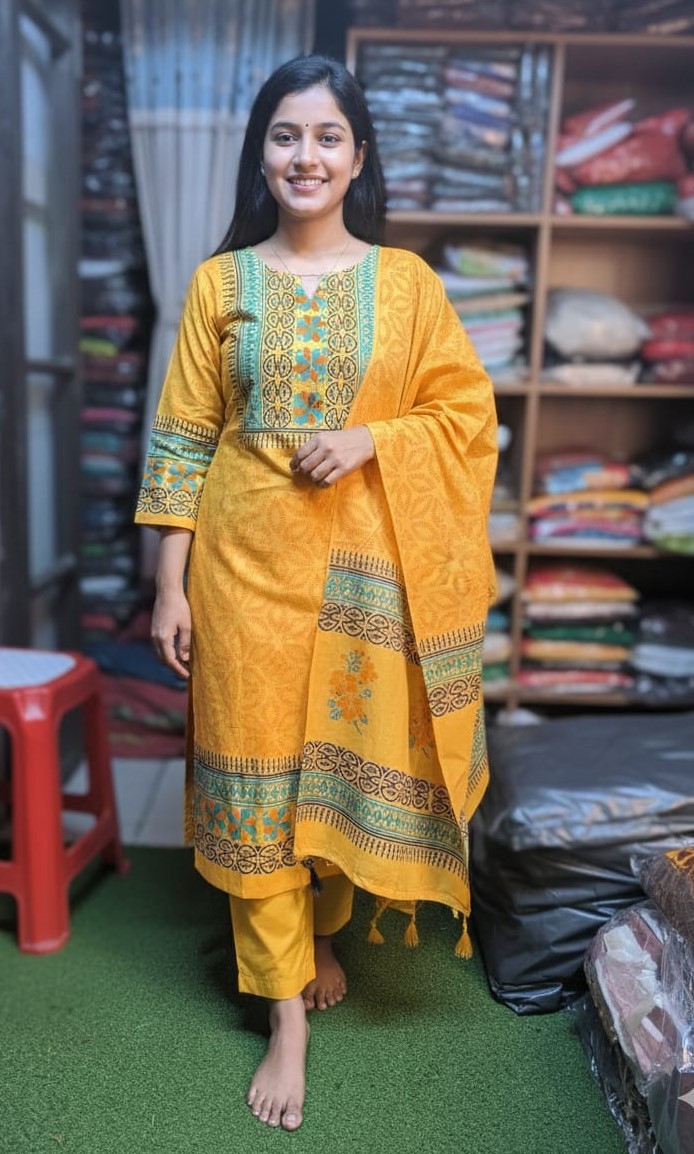 Block Print Three Piece