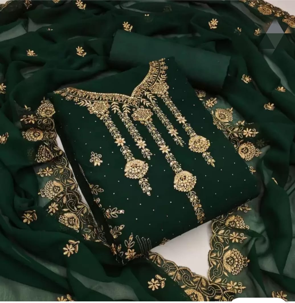 Embroidary Georjet Three Piece ছবি 2