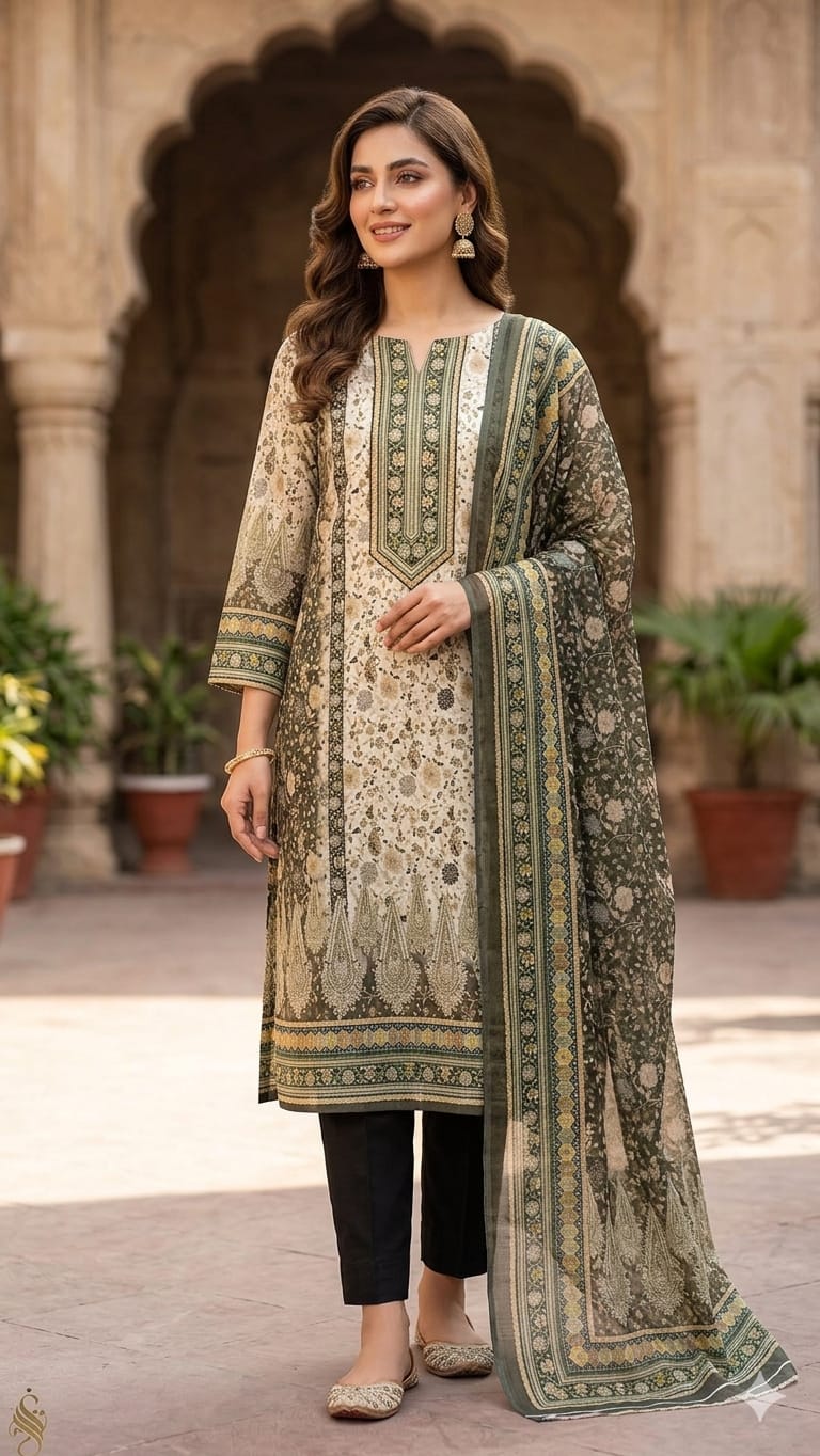 Pakistani Zam Zam Three Piece Unstitch ছবি 4