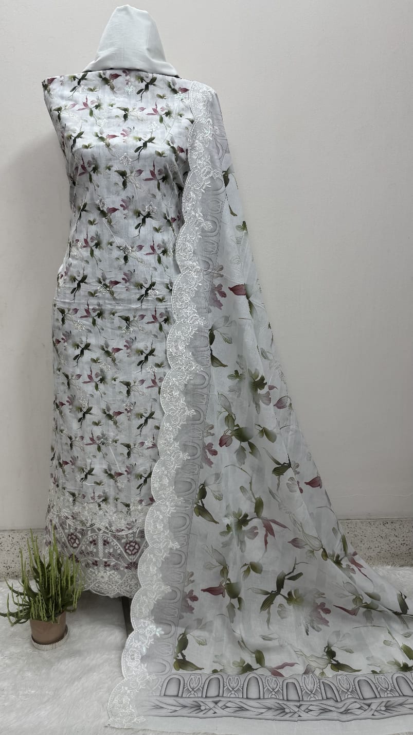 Unstitch Premium Quality Three Piece