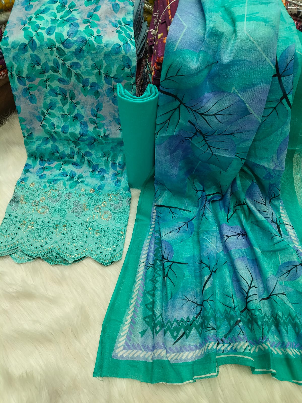 Unstitch Printed Three Piece