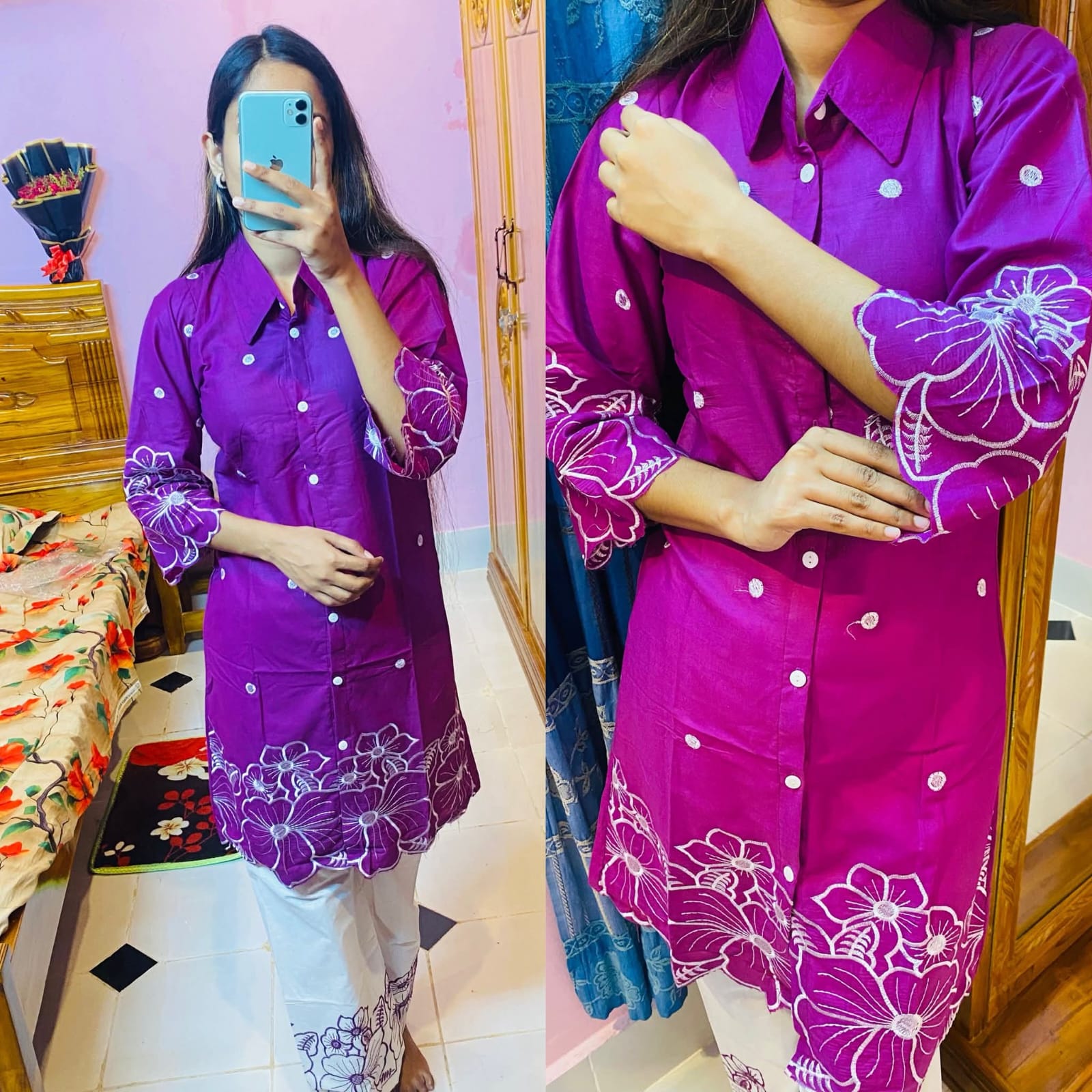 stylish Embroidery Two Piece Co-Ord Set ছবি 10