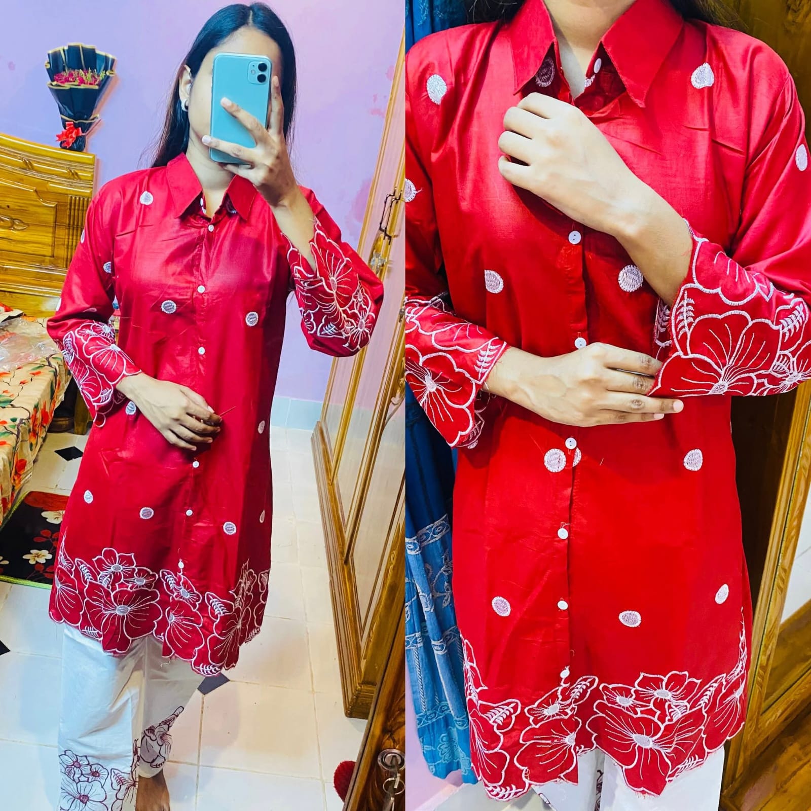 stylish Embroidery Two Piece Co-Ord Set ছবি 9