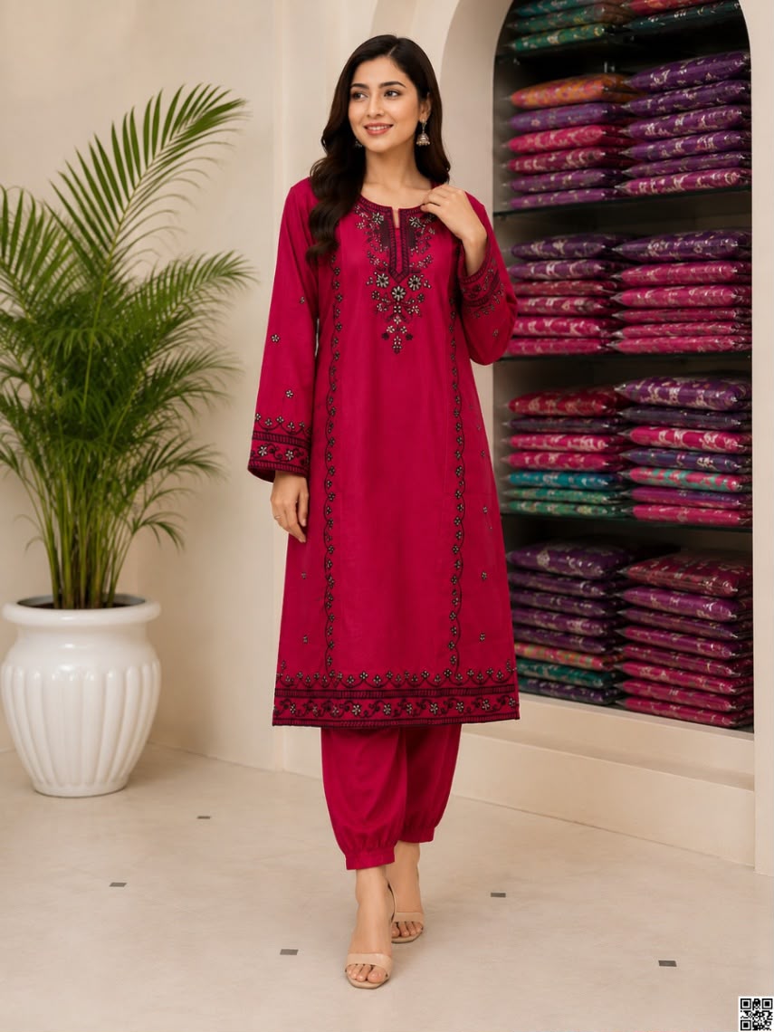 Linen Embroidery Two Piece ছবি 3