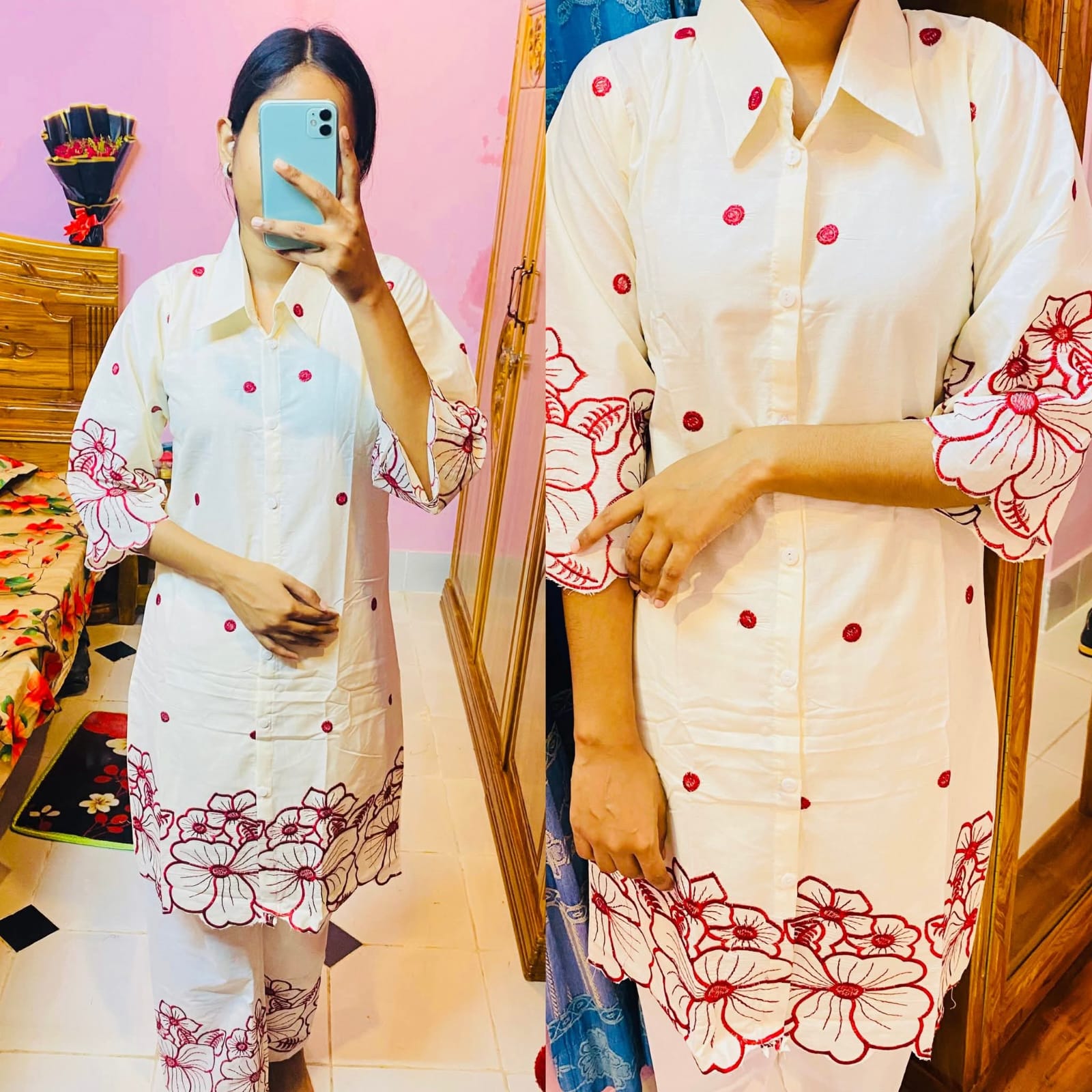 stylish Embroidery Two Piece Co-Ord Set ছবি 7