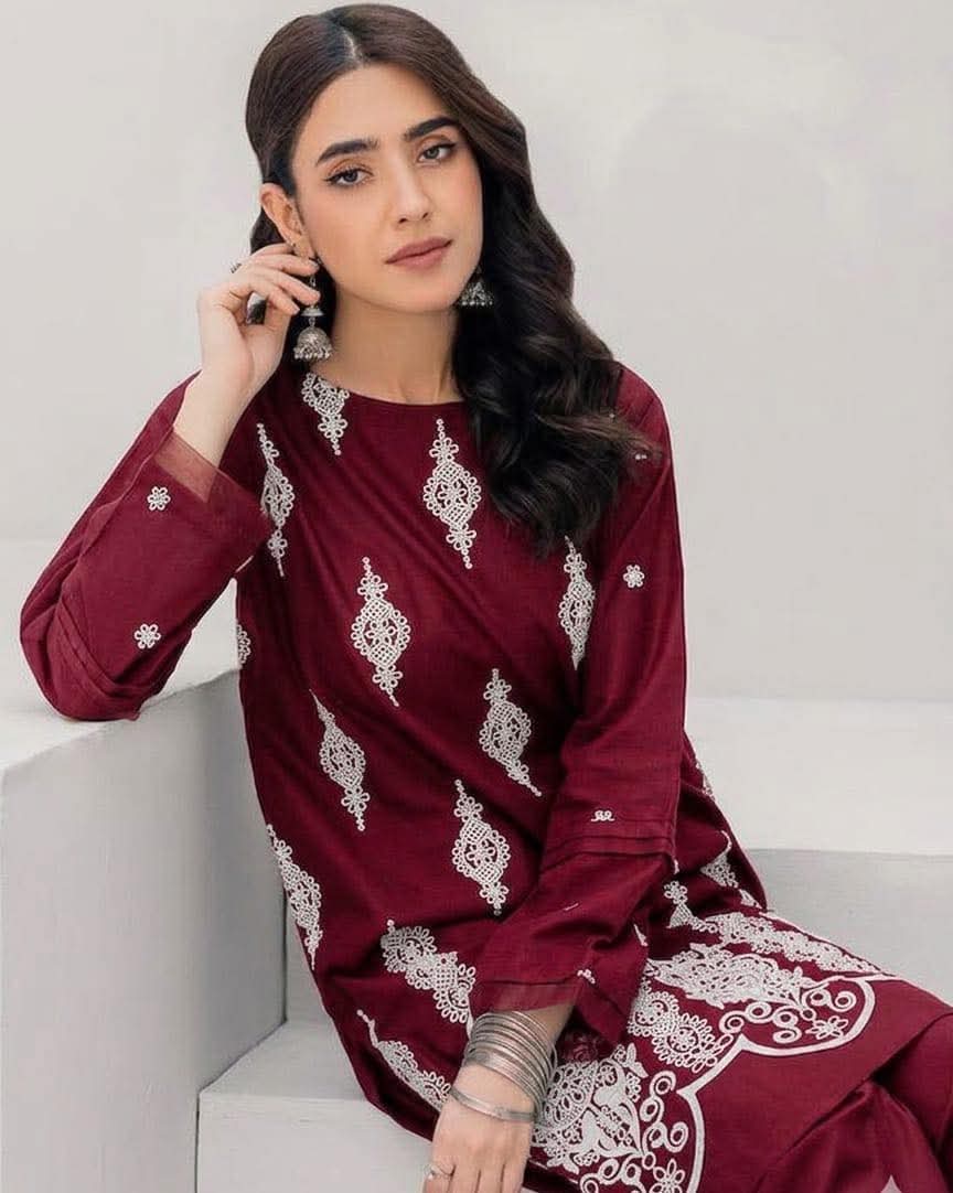 Cotton Embroidery Two Piece ছবি 4