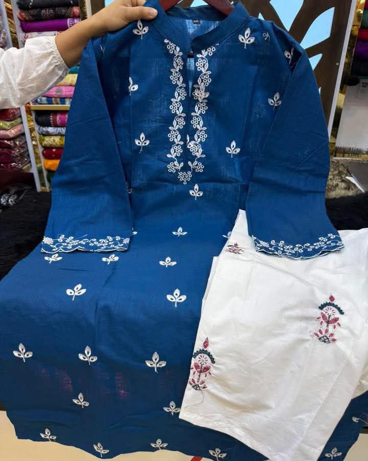 Cotton Embroidery Two Piece ছবি 2