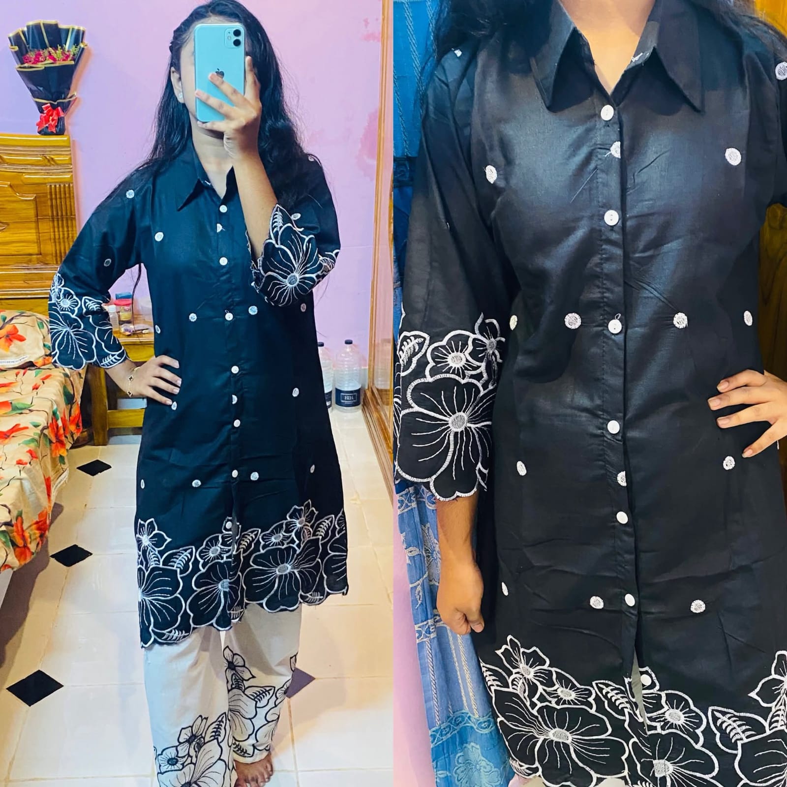 stylish Embroidery Two Piece Co-Ord Set