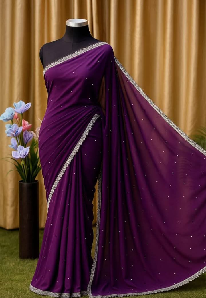 Georgette Sharee with Blouse Piece